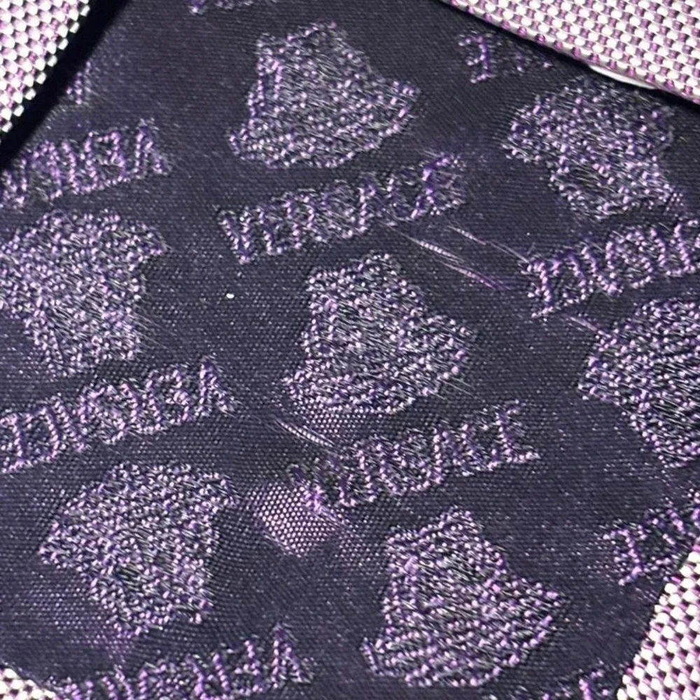 Versace Purple Black Tie Luxury‎ Royalty Professional Loyalty Classic Office